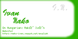 ivan mako business card